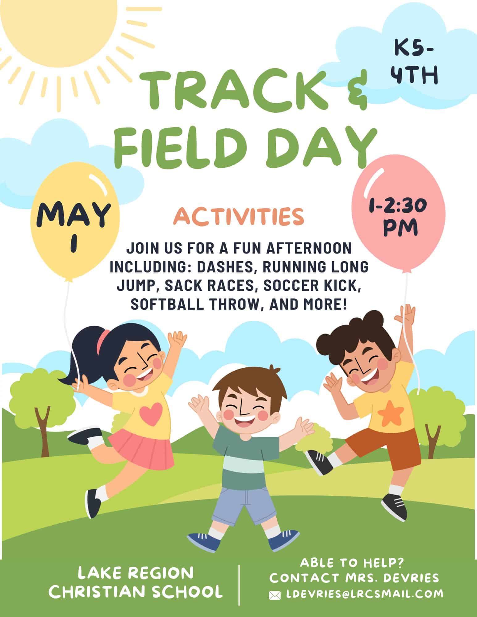 K5- 4th Grade Track and Field